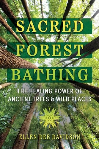 Book cover with green title text over a blurred forest canopy.