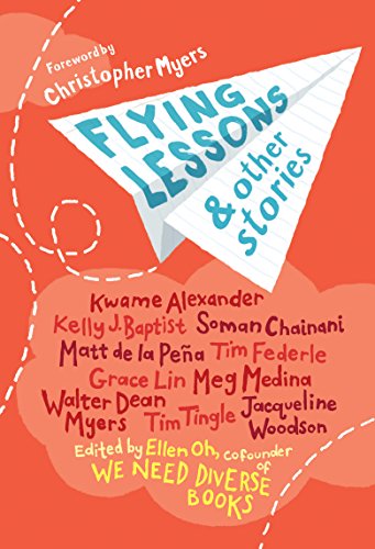 Book cover with a paper airplane and author names on a bright orange background.