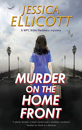 Book cover showing a woman in a blue dress walking down a bridge.