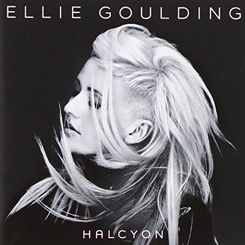 Ellie Goulding’s “Halcyon” CD cover: black and white portrait of a singer.