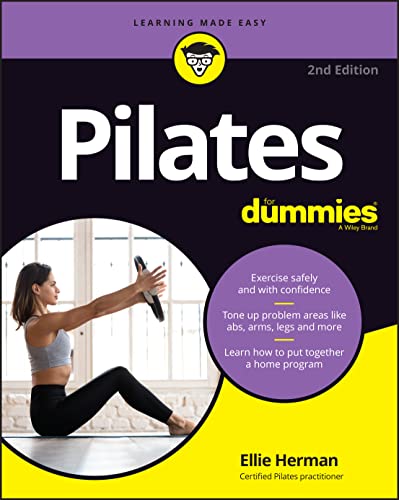 Pilates For Dummies book cover with woman doing Pilates exercise.