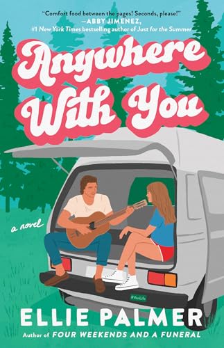 Book cover: couple with guitar in a van, forest backdrop.