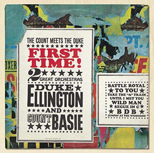 CD cover featuring text “First Time! Duke Ellington and Count Basie.”