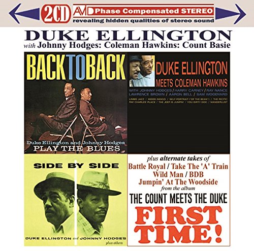 CD cover featuring portraits of jazz musicians Duke Ellington, Johnny Hodges, and Coleman Hawkins.