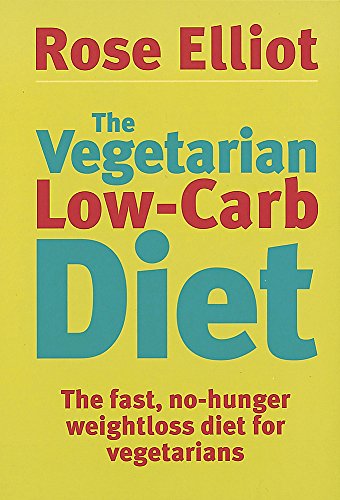 Book cover: "The Vegetarian Low-Carb Diet" with colorful, bold text.