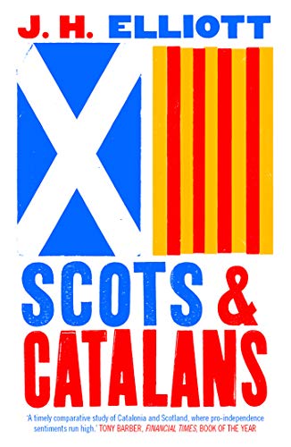 Book cover with Scottish and Catalan flags, title "Scots & Catalans.