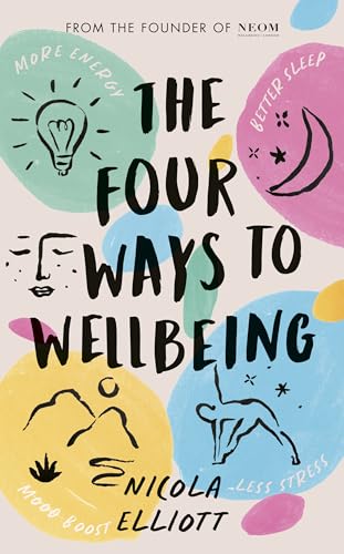 Book cover with hand-drawn illustrations of wellbeing themes: sleep, energy, stress, mood.