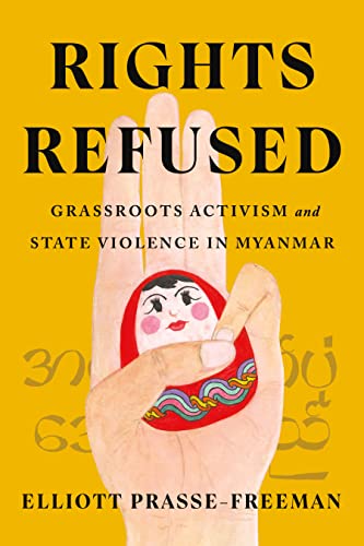 Book cover: hand with Russian doll, text "Rights Refused" and author name.