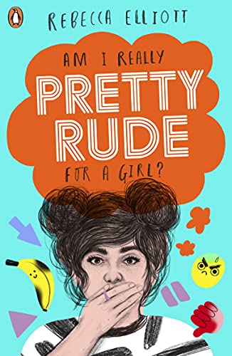 Book cover with illustration of a young woman and orange speech bubble.