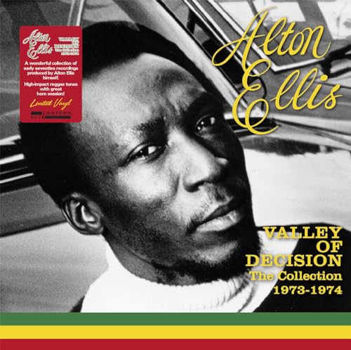 Album cover for Alton Ellis’s “Valley Of Decision” vinyl record, 1973-1974.