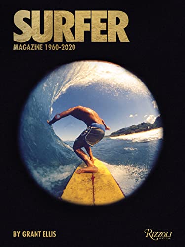 Book cover: "Surfer Magazine: 1960-2020" with a surfer in a wave.