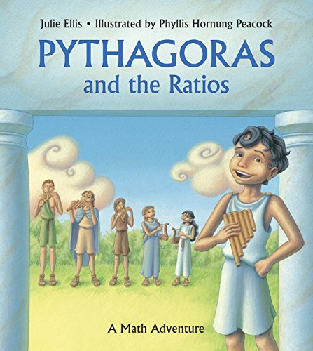 Book cover: "Pythagoras and the Ratios" features a boy with a flute.