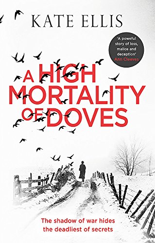Book cover with red title, black-and-white winter scene, and flying birds.