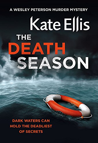 Book cover: stormy sea, life preserver, and bold red title "The Death Season".