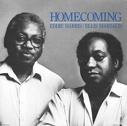Black and white portrait of Eddie Harris and Ellis Marsalis, album cover.