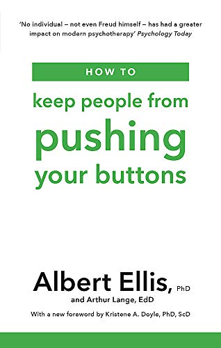 Book cover with green text: "How to Keep People From Pushing Your Buttons.