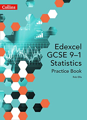 Edexcel GCSE Statistics practice book cover with graphs and hexagons.