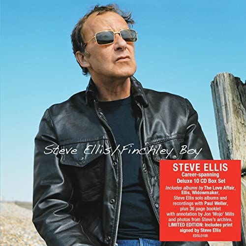 Steve Ellis portrait on CD cover, wearing a leather jacket and sunglasses.