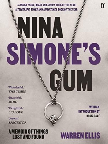 Book cover for Nina Simone's Gum by Warren Ellis featuring a silver pendant necklace.