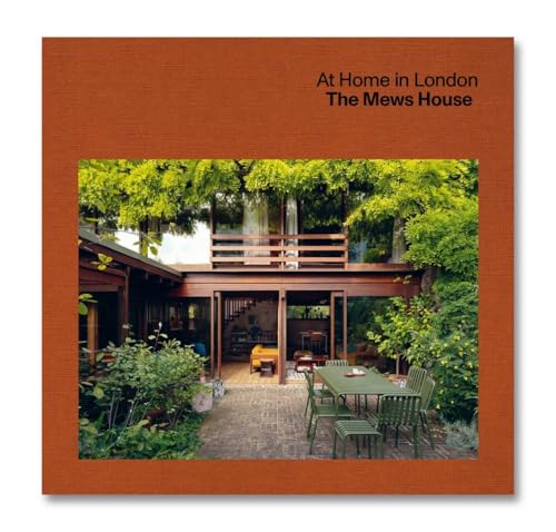 Book cover showing a modern mews house courtyard with green furniture.