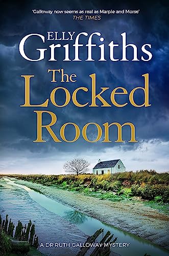 Book cover: stormy landscape with a small house, title "The Locked Room".