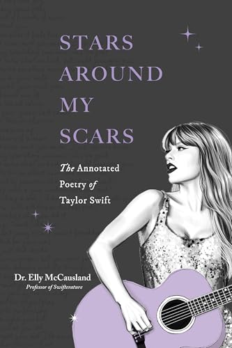 Book cover featuring an illustration of Taylor Swift playing a light purple acoustic guitar.