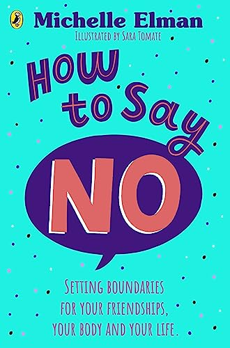 Book cover with large red "NO" in a speech bubble on teal background.