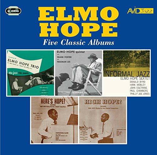 CD cover for Elmo Hope’s “Five Classic Albums” featuring album art collage.