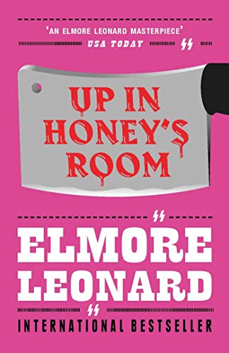 Book cover: "Up In Honey's Room" with red text on a knife shape.