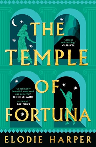 Book cover: teal arches frame figures against a dark, starry background.