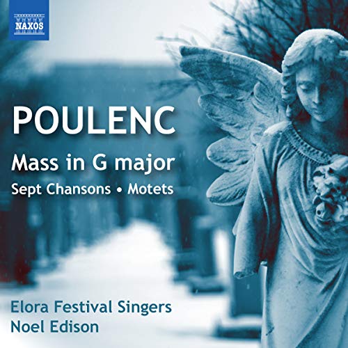 CD cover for Poulenc’s Mass in G major featuring an angel statue.