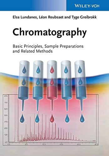 Book cover for "Chromatography" with test tubes and a chromatogram.