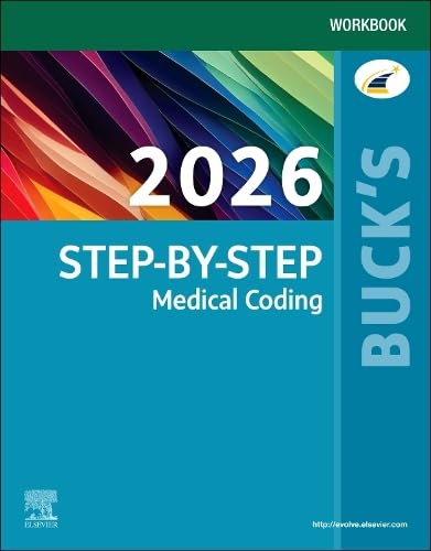 Book cover: "Buck's Workbook for Step-by-Step Medical Coding, 2026 Edition".