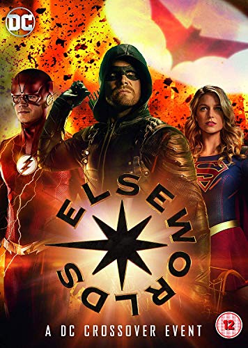 DVD cover featuring The Flash, Green Arrow, Supergirl, and Batman imagery.