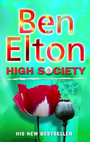 Book cover: “High Society” by Ben Elton, with red poppy flowers.