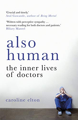 Book cover with a doctor sitting on the floor, head in hands, against a white wall.