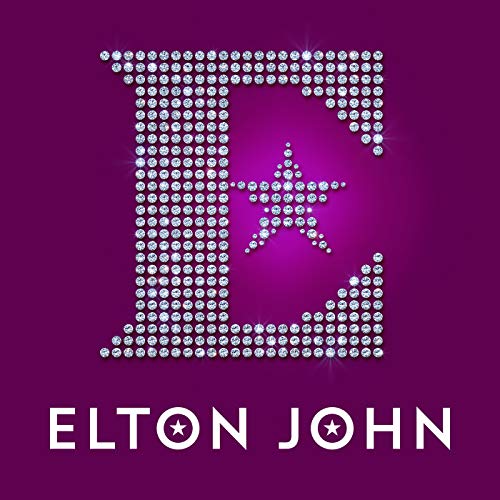 Elton John “Diamonds” album cover: letter “E” made of rhinestones.