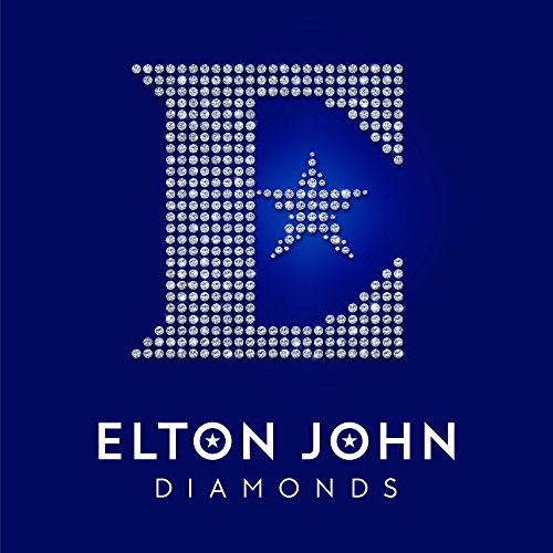 Elton John “Diamonds” CD cover: letter “E” made of rhinestones.