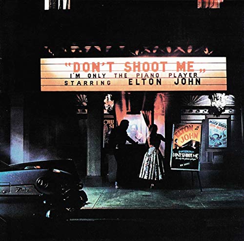 Album cover showing a theater marquee with the title and Elton John's name.