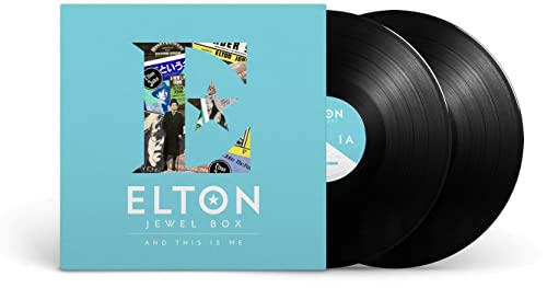 Elton John Jewel Box vinyl album cover with two black vinyl records.