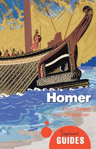 Book cover depicting a Greek ship and warriors, titled "Homer.
