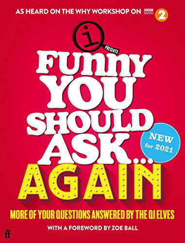Red book cover with bold yellow text: "Funny You Should Ask... Again".