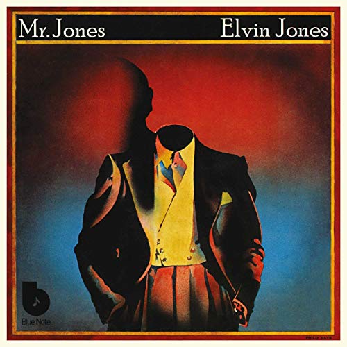 Album cover for Elvin Jones’ “Mr. Jones” featuring a silhouetted figure.