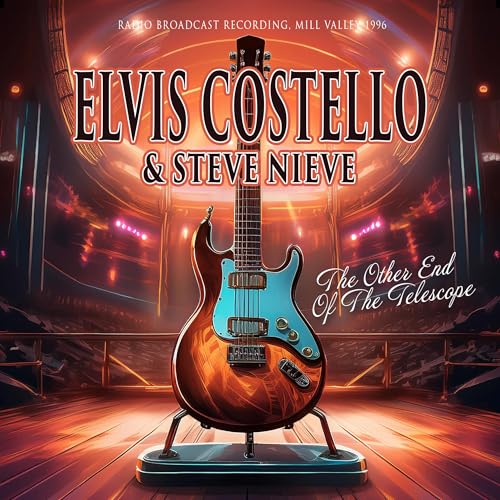 CD cover for Elvis Costello & Steve Nieve featuring a guitar on stage.