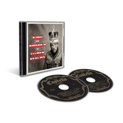 Elvis Costello album "King of America" with two CDs, vintage portrait.