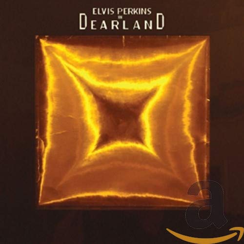 CD cover for Elvis Perkins' "In Dearland" with abstract golden design.