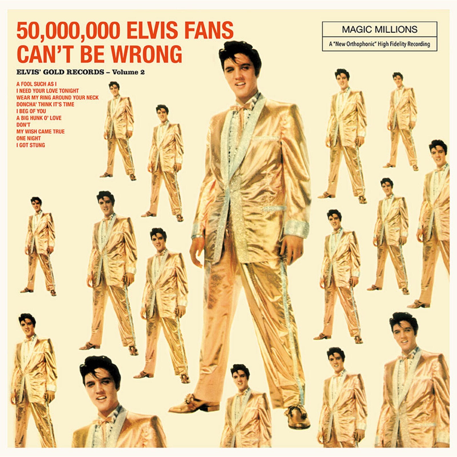 Album cover for Elvis Presley’s “50,000,000 Elvis Fans Can’t Be Wrong.”