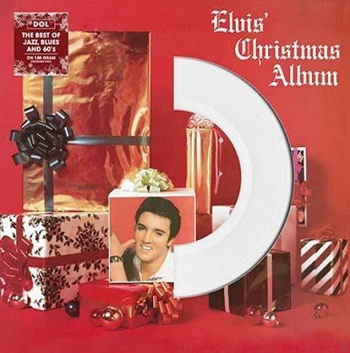 Elvis Presley Christmas album cover with a festive gift presentation.