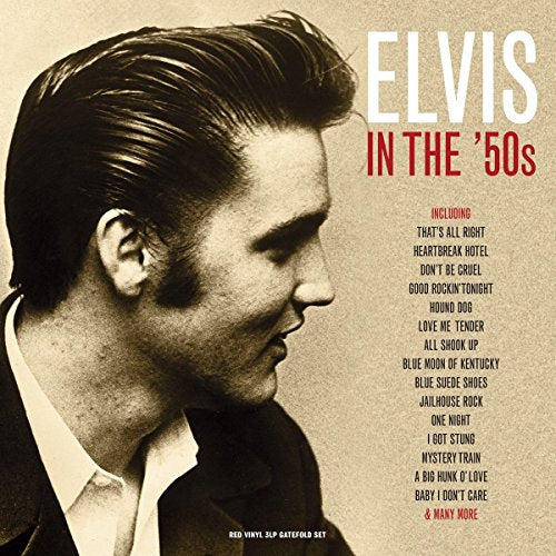 Elvis Presley album cover, "Elvis In The 50s", with song list.