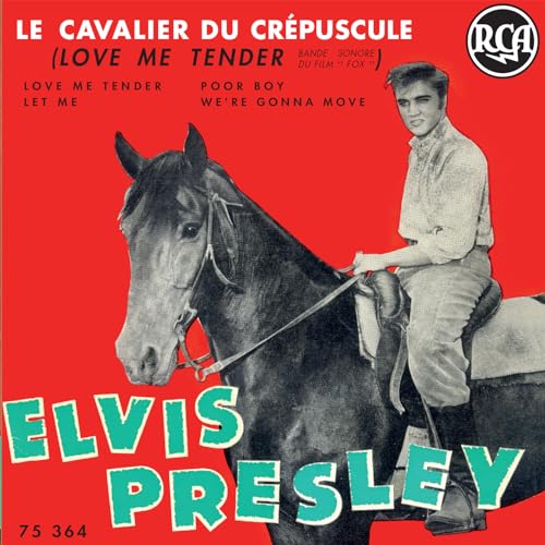 Elvis Presley album cover featuring him on horseback, French release.